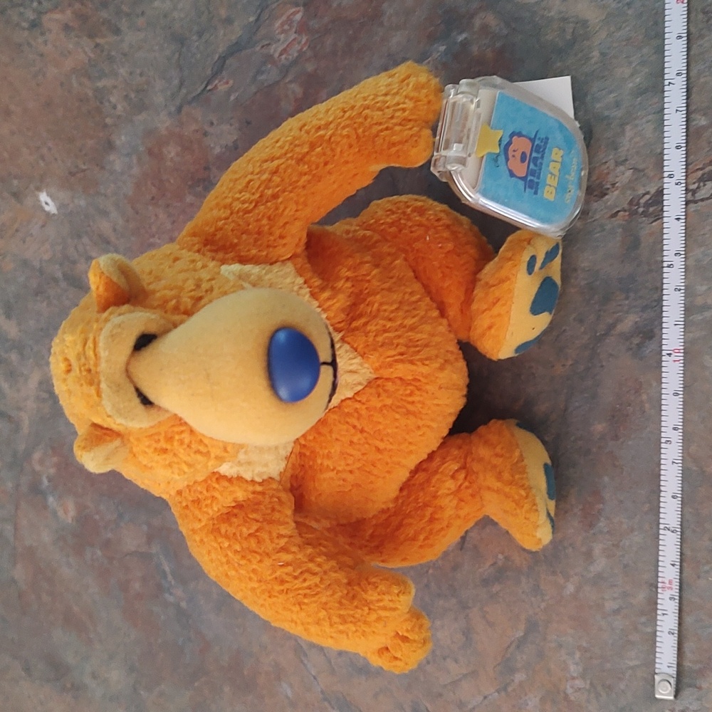Star Bean Bear big blue house stuffed animal toy orange tag vintage collectable